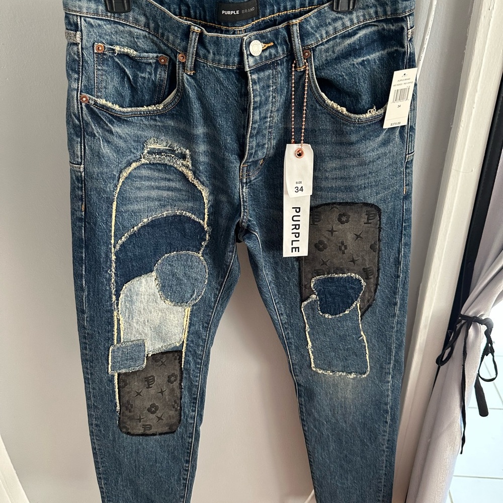 Men's Purple Brand size 34Patchwork Jeans